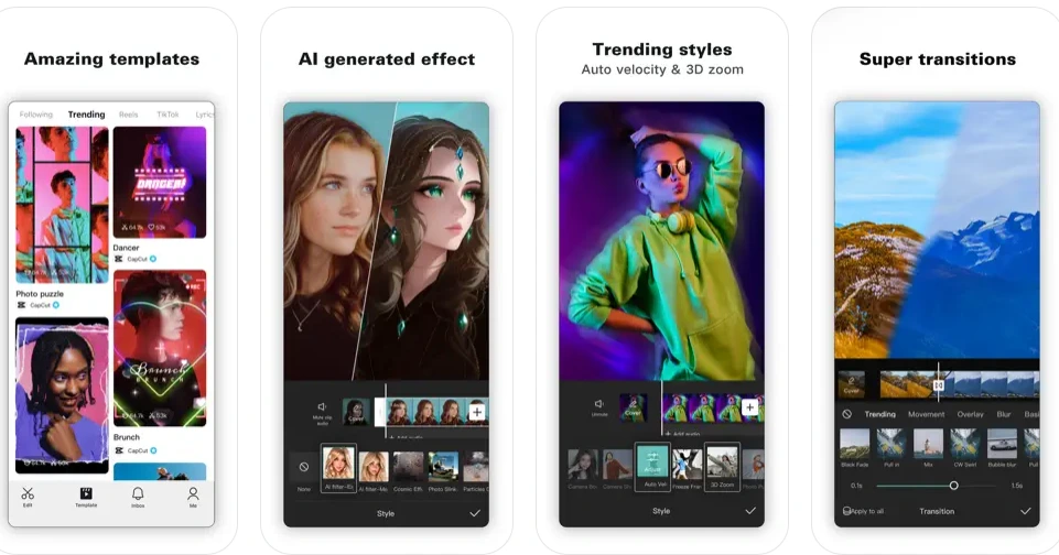 Capcut for iOS Features